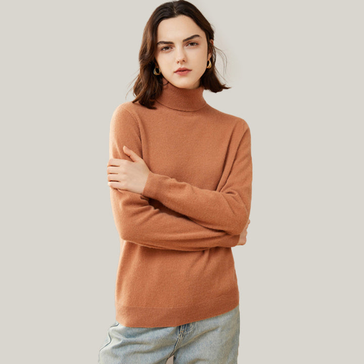 Classic Cashmere Turtleneck Sweater For Women CP004