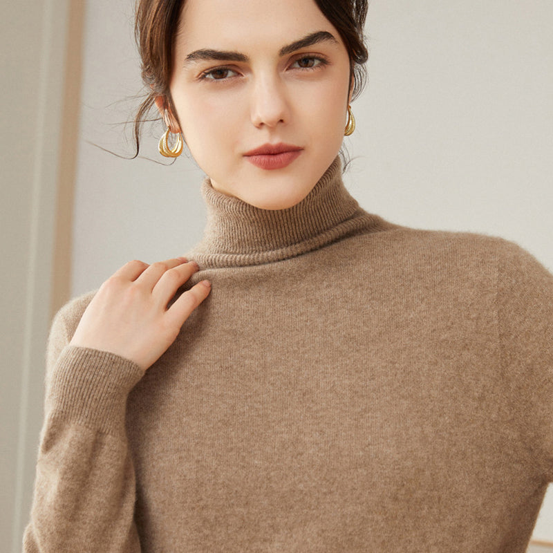 Classic Cashmere Turtleneck Sweater For Women CP004