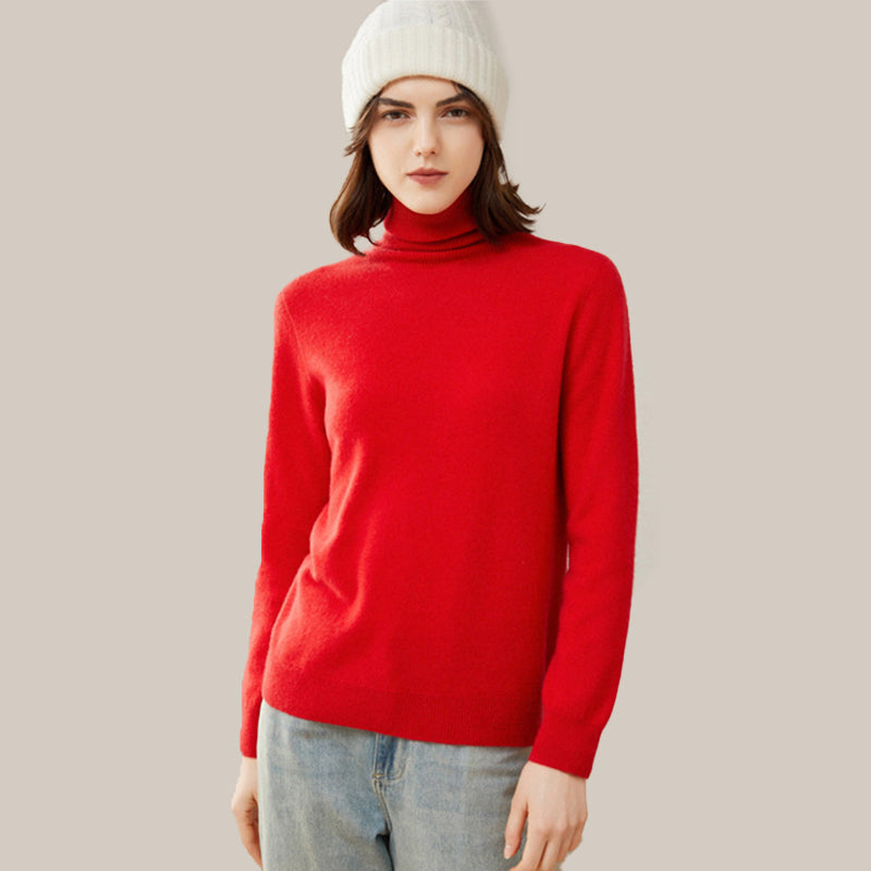 Classic Cashmere Turtleneck Sweater For Women CP004