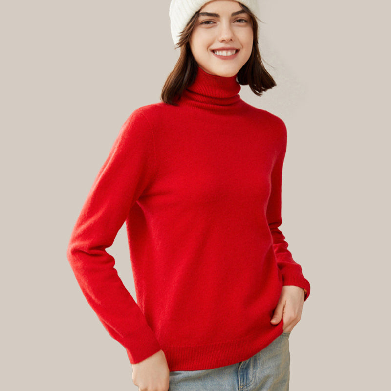 Classic Cashmere Turtleneck Sweater For Women CP004