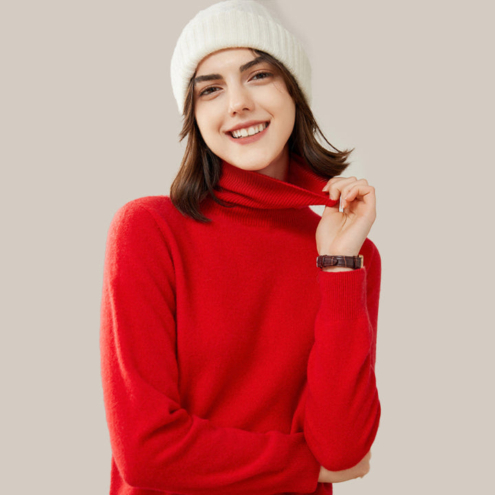 Classic Cashmere Turtleneck Sweater For Women CP004