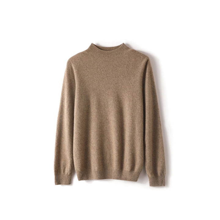 Classic Seamless Superfine Cashmere Mock-Neck Sweater CP002