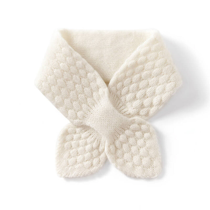 Cute Simple Style 100% Cashmere Cross Short Scarf for Families