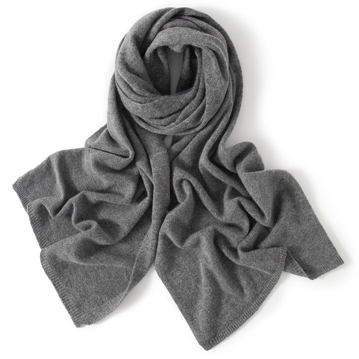 Fall and Winter Solid Color Pure Cashmere Scarf for Women