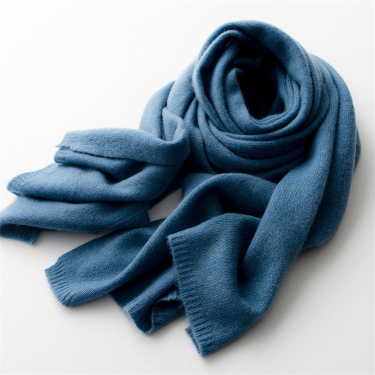 Fall and Winter Solid Color Pure Cashmere Scarf for Women