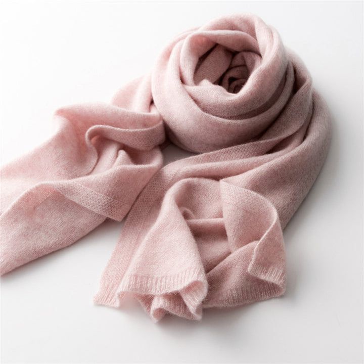 Fall and Winter Solid Color Pure Cashmere Scarf for Women