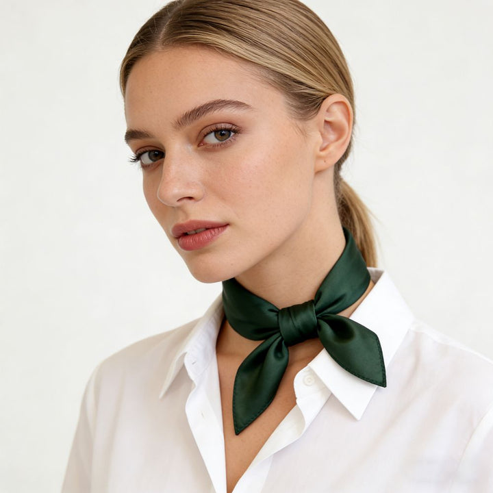 12"-35" Classic Solid Color 100% Mulberry Silk Square Scarves