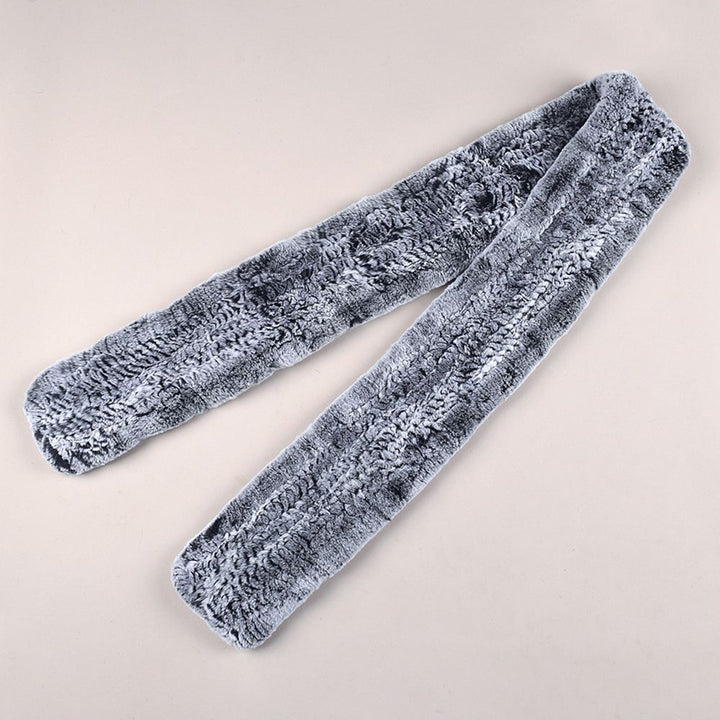 Real Rabbit Fur Scarf Women Winter Soft Warm Fashion Long Scarves