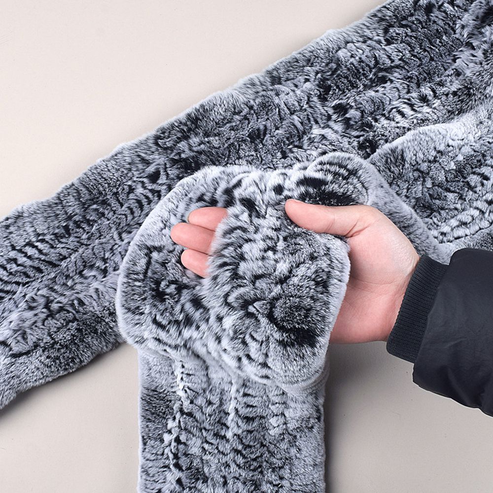 Real Rabbit Fur Scarf Women Winter Soft Warm Fashion Long Scarves