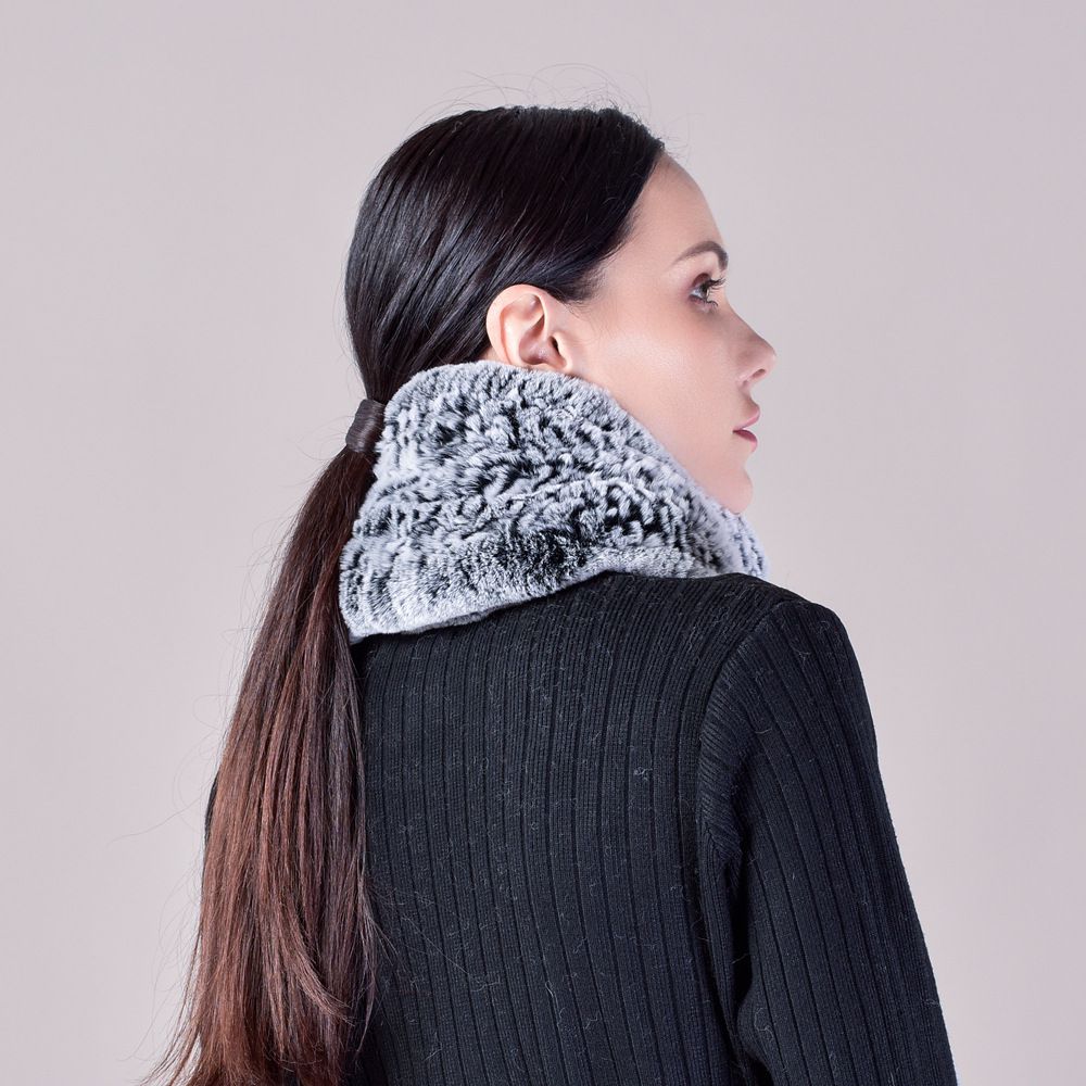 Real Rabbit Fur Scarf Women Winter Soft Warm Fashion Long Scarves