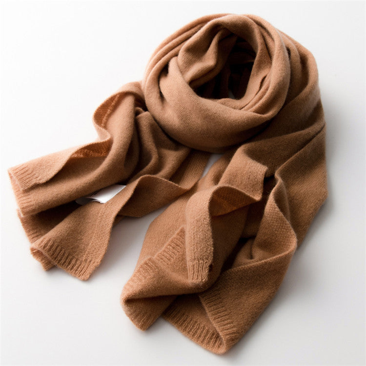 Fall and Winter Solid Color Pure Cashmere Scarf for Women