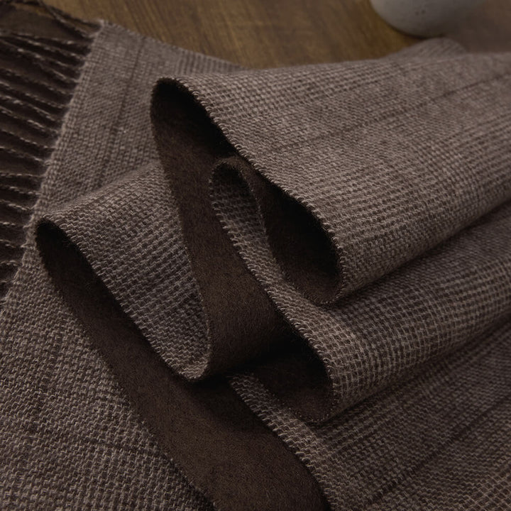 Premium Striped 100% Cashmere Shawl Wrap with Tassels for Women