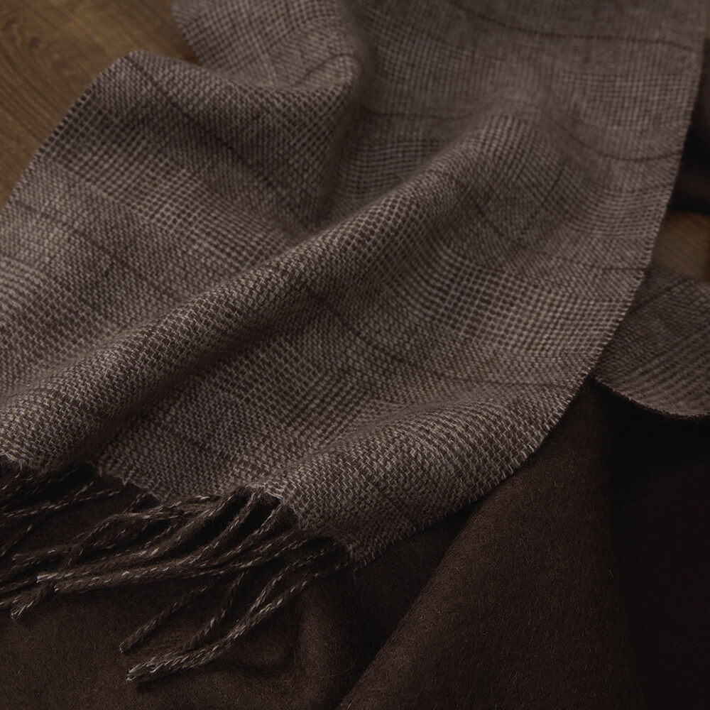 Premium Striped 100% Cashmere Shawl Wrap with Tassels for Women