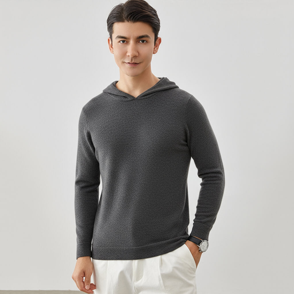 Men's Thickened Cashmere Hoodie Pullover Sweater