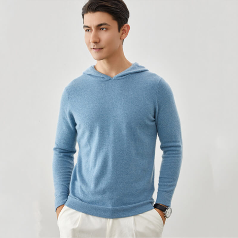 Men's Thickened Cashmere Hoodie Pullover Sweater