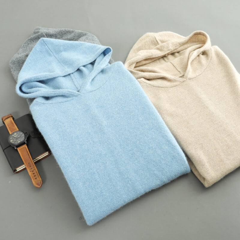 Men's Thickened Cashmere Hoodie Pullover Sweater