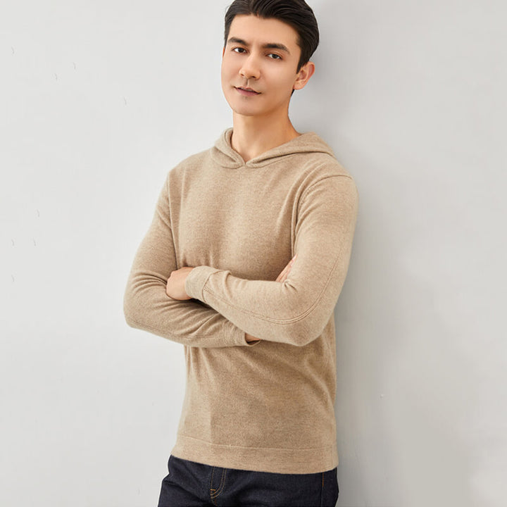 Men's Thickened Cashmere Hoodie Pullover Sweater