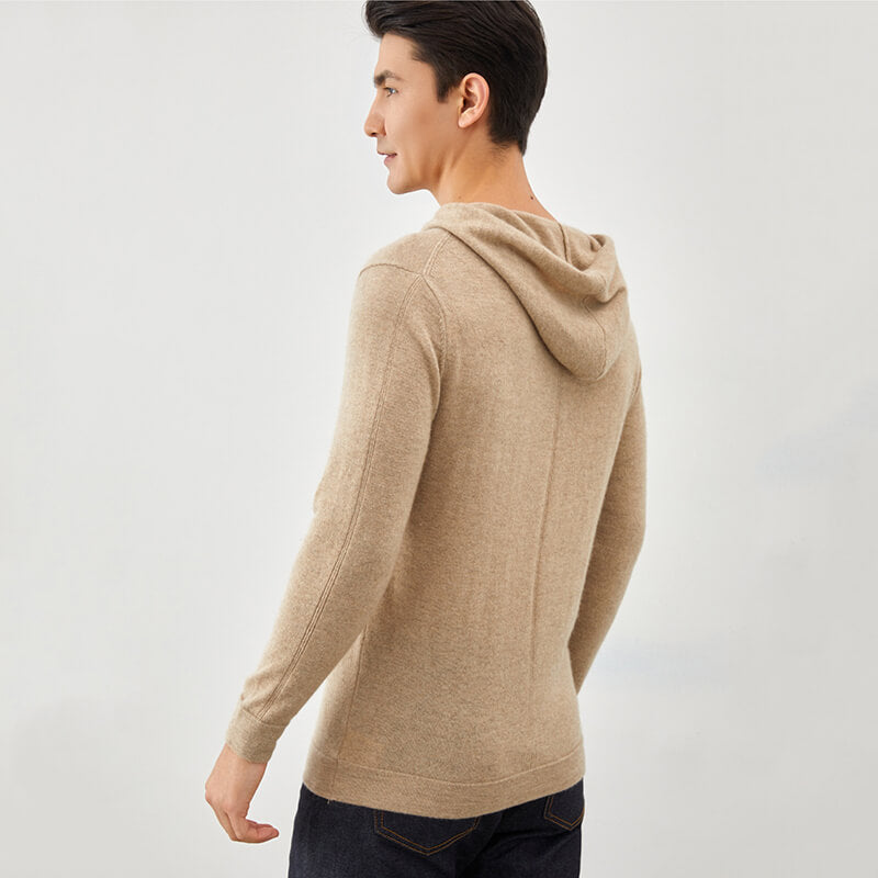 Men's Thickened Cashmere Hoodie Pullover Sweater