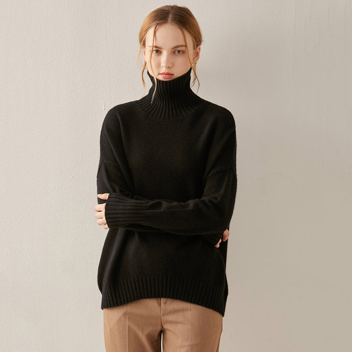 Oversized Cashmere Turtleneck Sweater Women CS012