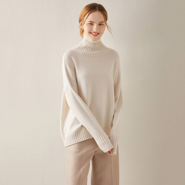 Oversized Cashmere Turtleneck Sweater Women CS012