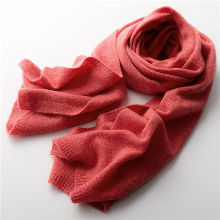 Fall and Winter Solid Color Pure Cashmere Scarf for Women