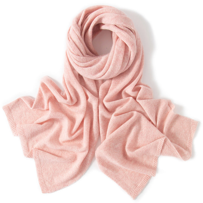 Fall and Winter Solid Color Pure Cashmere Scarf for Women