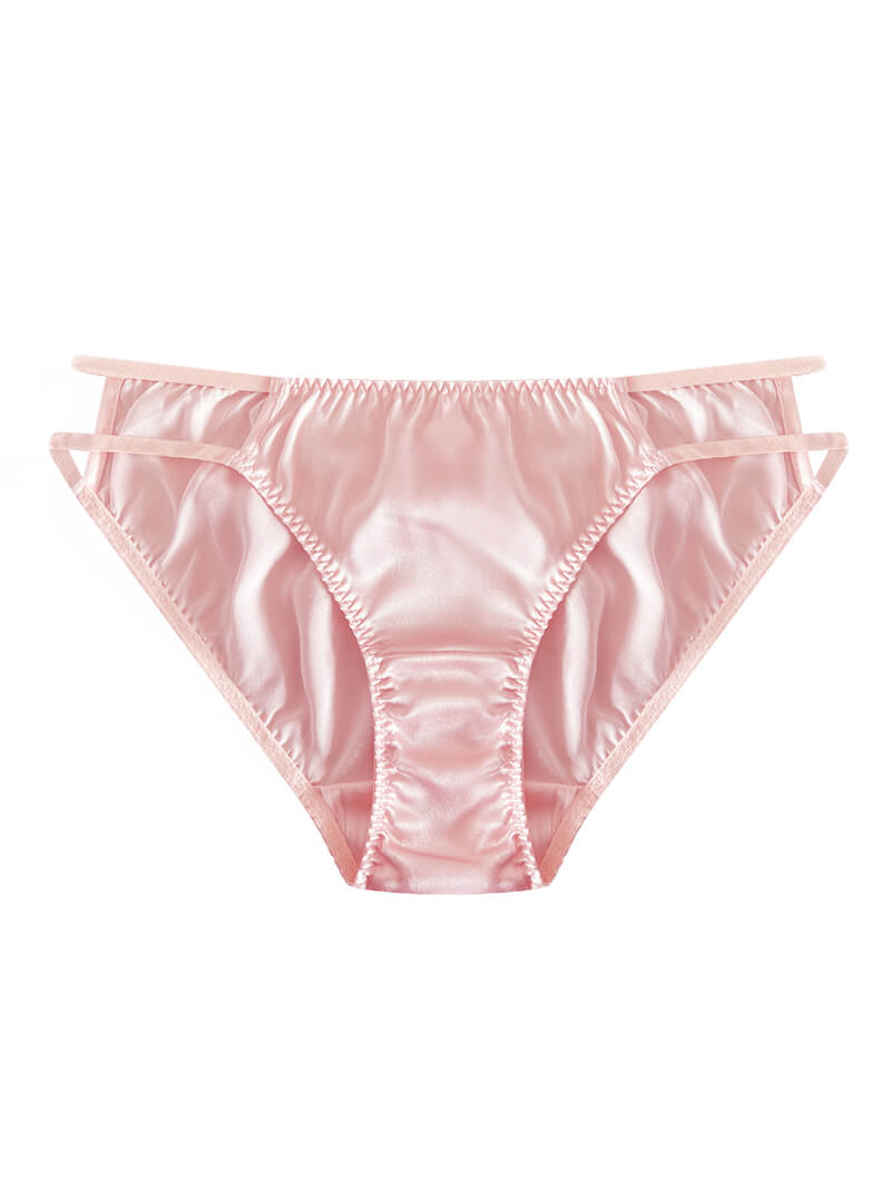 Pure Mulberry Hollow Cut Strappy Silk Briefs