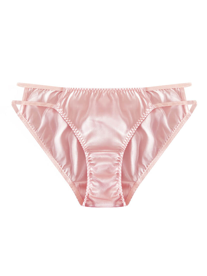 Pure Mulberry Hollow Cut Strappy Silk Briefs