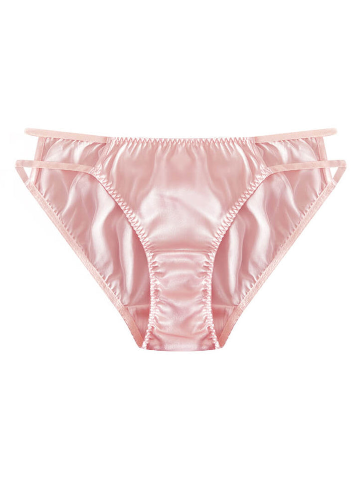 Pure Mulberry Hollow Cut Strappy Silk Briefs