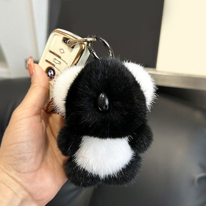 Real Mink Fur Koala Keychain Luxury Bag Charm