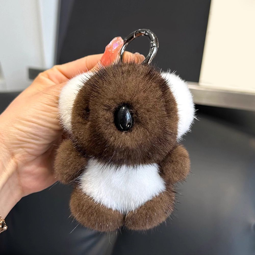Real Mink Fur Koala Keychain Luxury Bag Charm