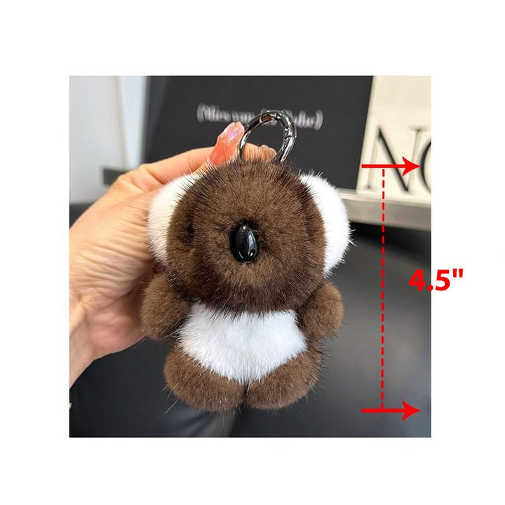 Real Mink Fur Koala Keychain Luxury Bag Charm