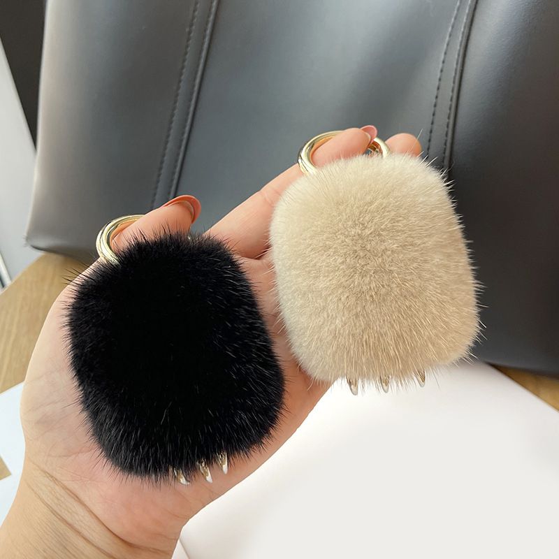 Mink Fur Cat Paw Keychain Cute Small Fluffy Fur Bag Charm