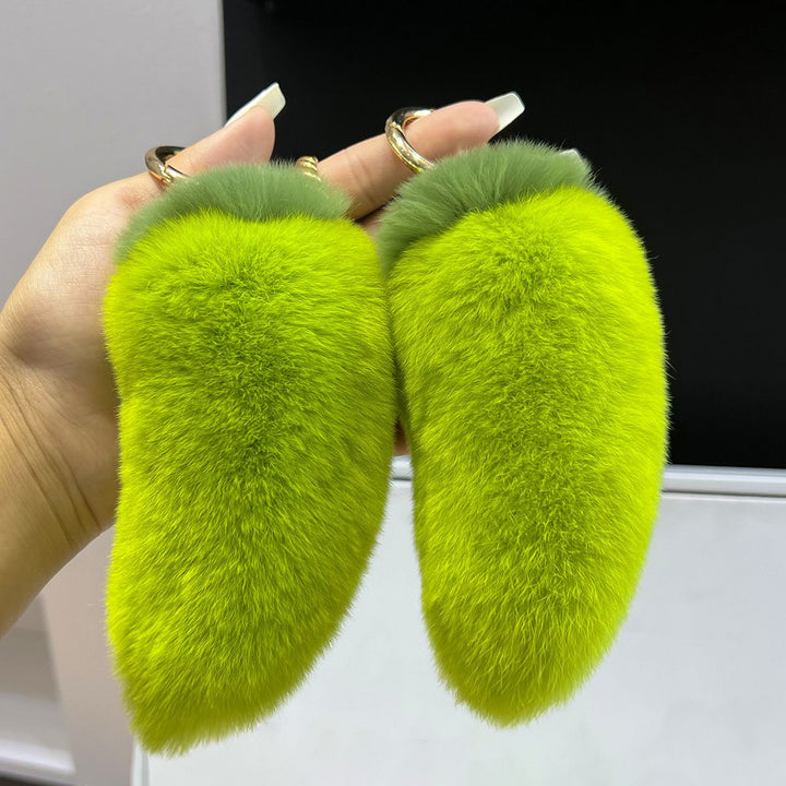 Real Rabbit Fur Chili Pepper Keychain Plush Vegetale Toy Bag Charm