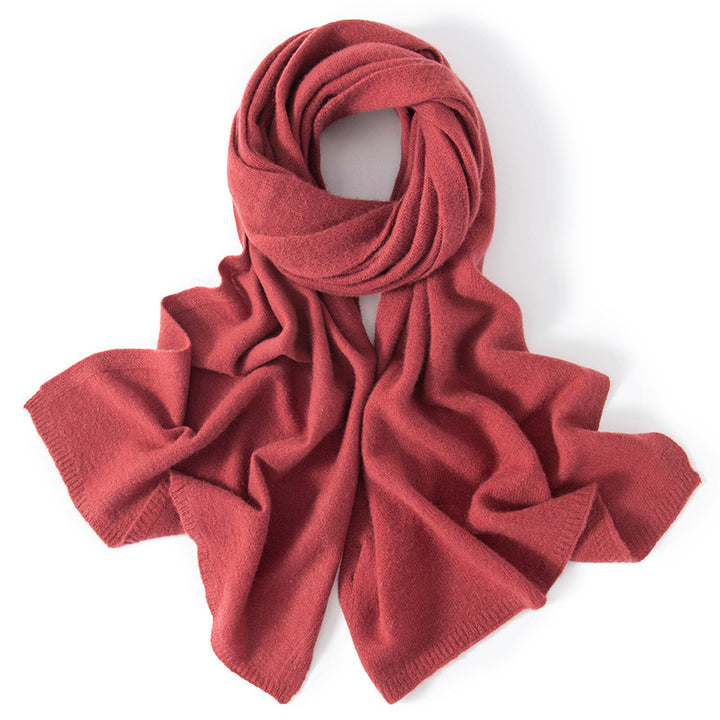 Fall and Winter Solid Color Pure Cashmere Scarf for Women