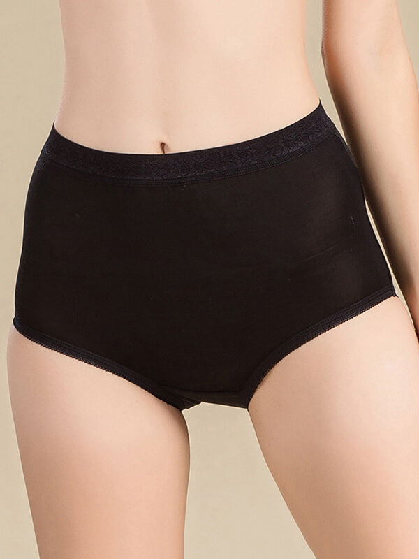 Seamless Granny High Waisted Silk Panty