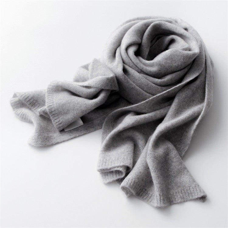 Fall and Winter Solid Color Pure Cashmere Scarf for Women