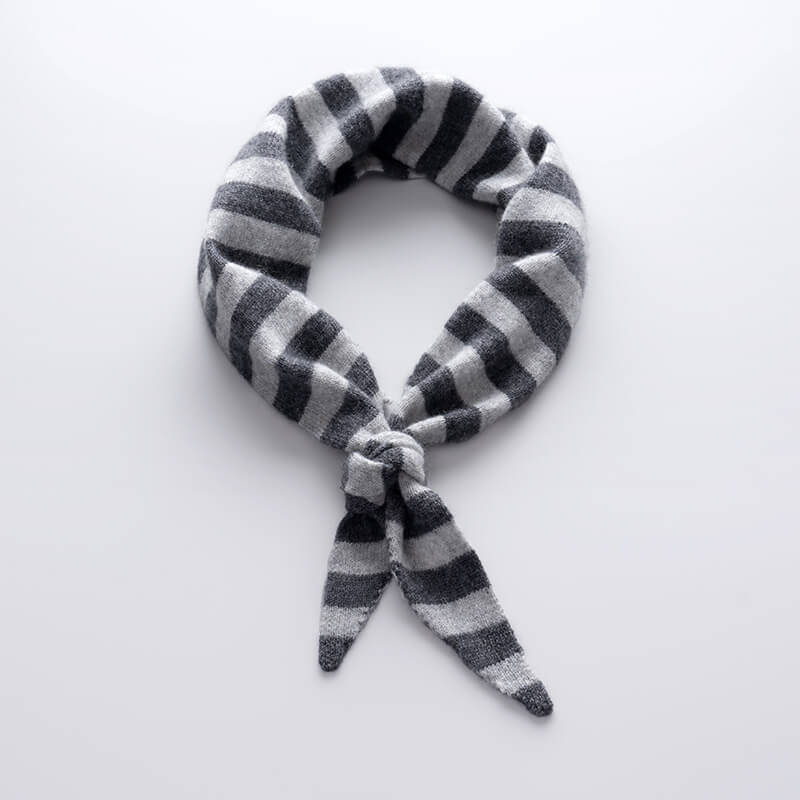Stylish and Warm Striped Triangle 100% Cashmere Scarf Wrap