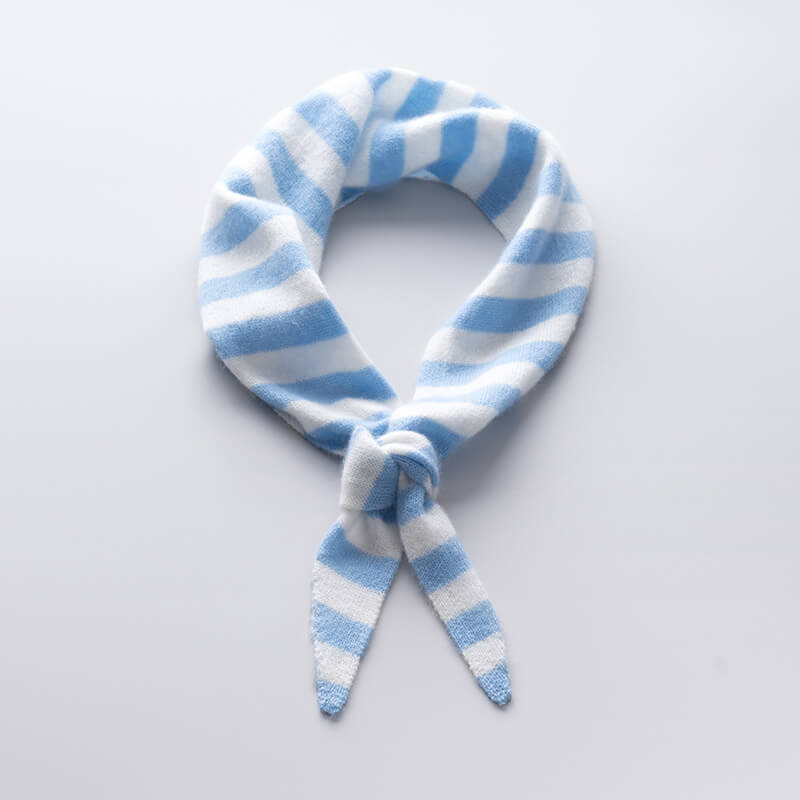 Stylish and Warm Striped Triangle 100% Cashmere Scarf Wrap
