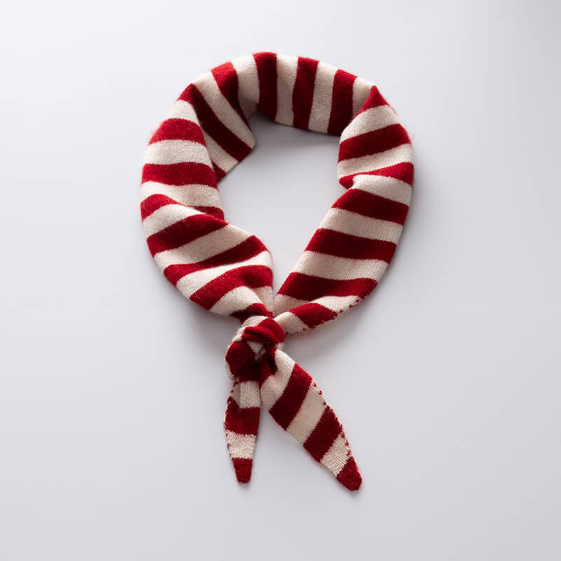Stylish and Warm Striped Triangle 100% Cashmere Scarf Wrap