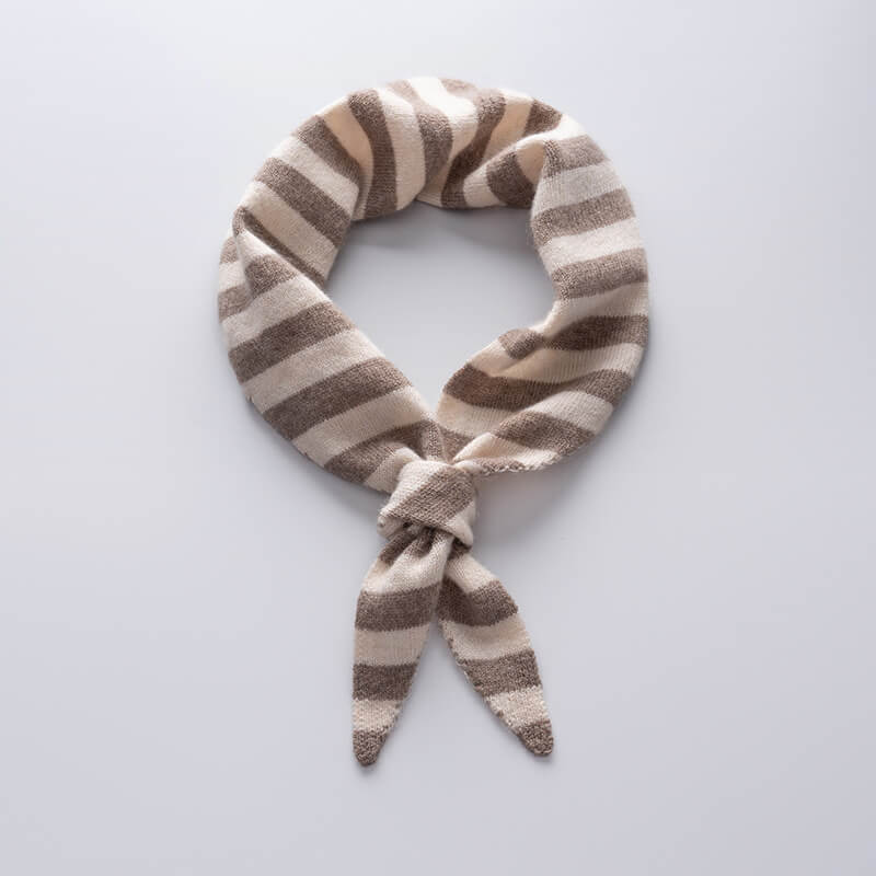 Stylish and Warm Striped Triangle 100% Cashmere Scarf Wrap