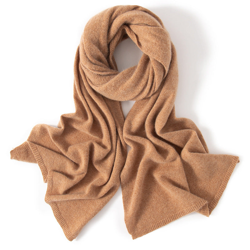 Fall and Winter Solid Color Pure Cashmere Scarf for Women