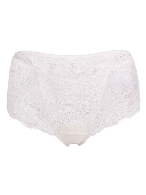 Women Silk Mesh Lace Knitted Underwear Briefs
