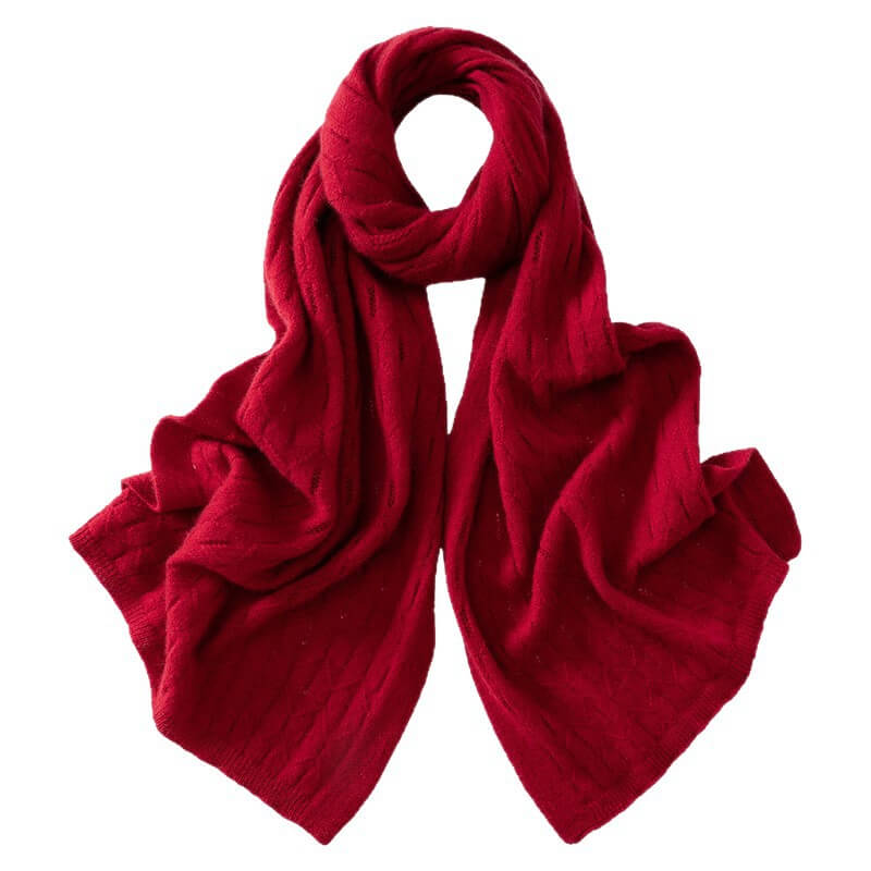 Women's Elegant Openwork Pattern Soft 100% Cashmere Scarf