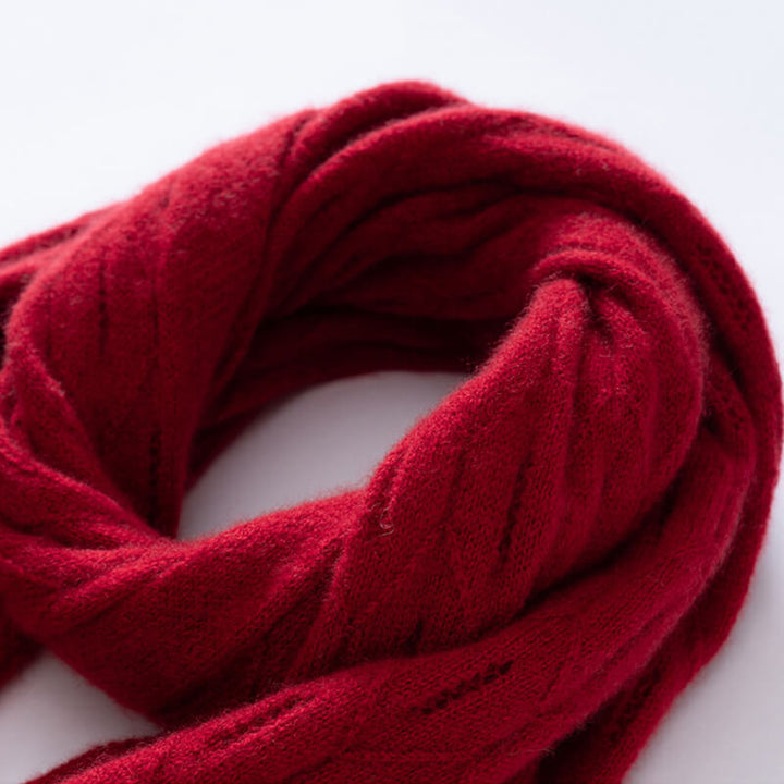 Women's Elegant Openwork Pattern Soft 100% Cashmere Scarf