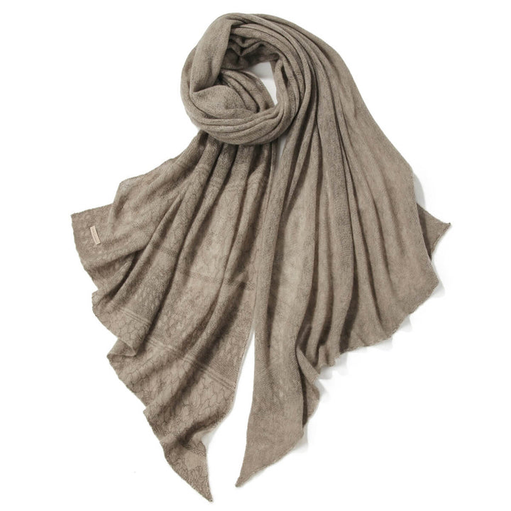 Women's Intricate Floral Lace Pattern 100% Cashmere Scarf Draped Shawl CP066