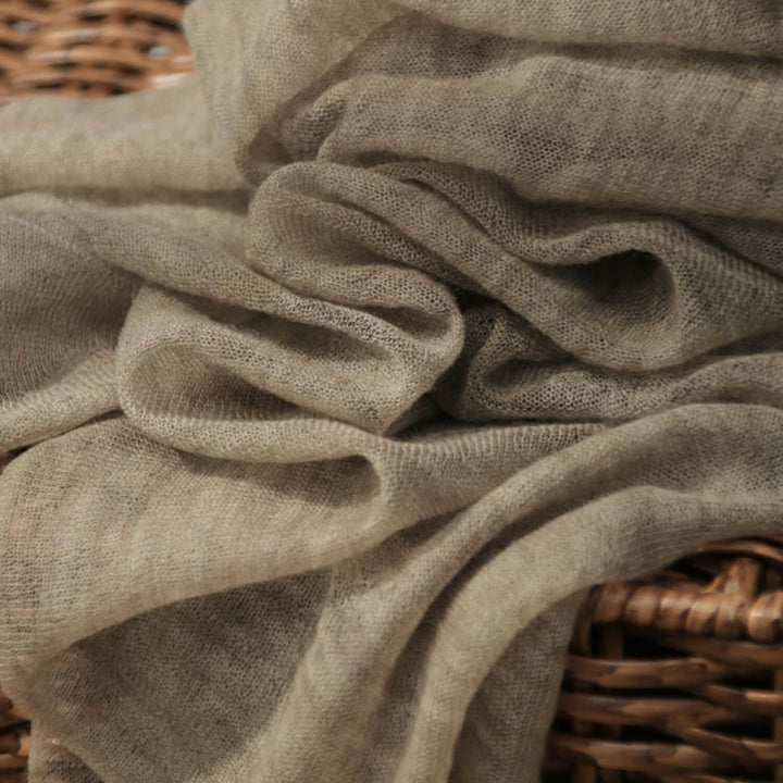 Women's Lightweight Draped Soft Sheer 100% Cashmere Long Scarf for All-Season CP061