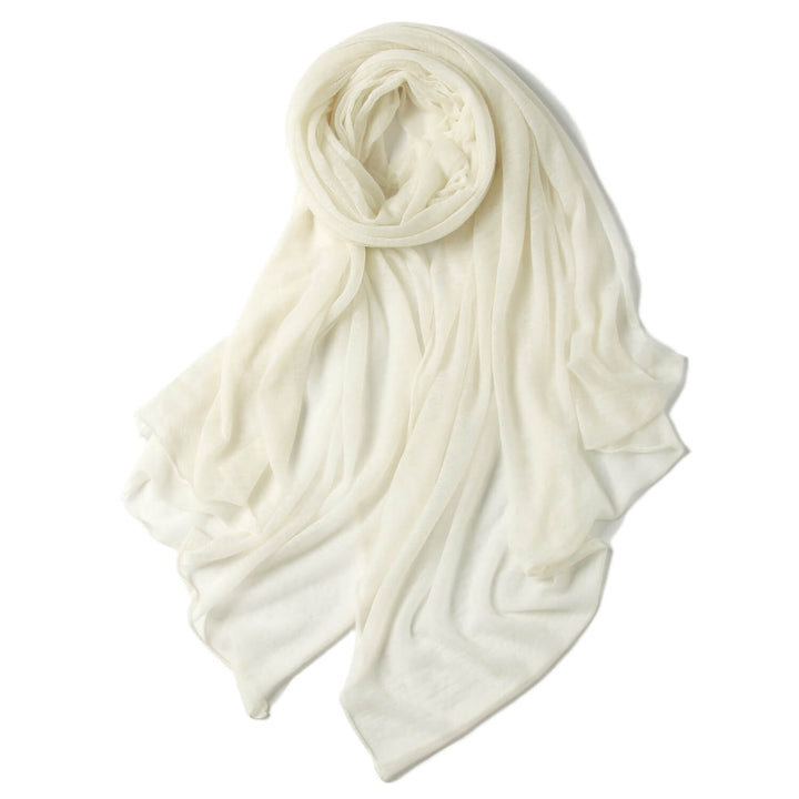Women's Lightweight Draped Soft Sheer 100% Cashmere Long Scarf for All-Season CP061
