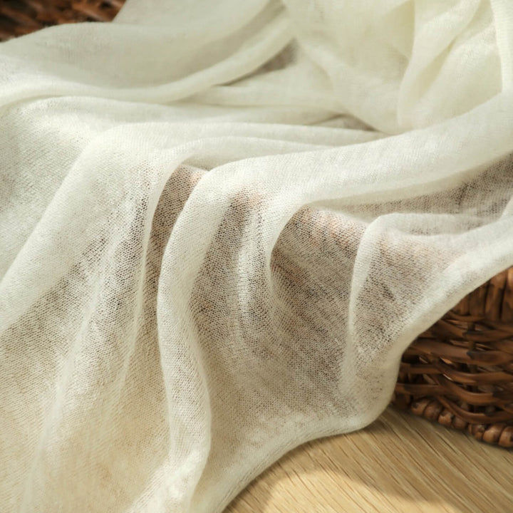 Women's Lightweight Draped Soft Sheer 100% Cashmere Long Scarf for All-Season CP061