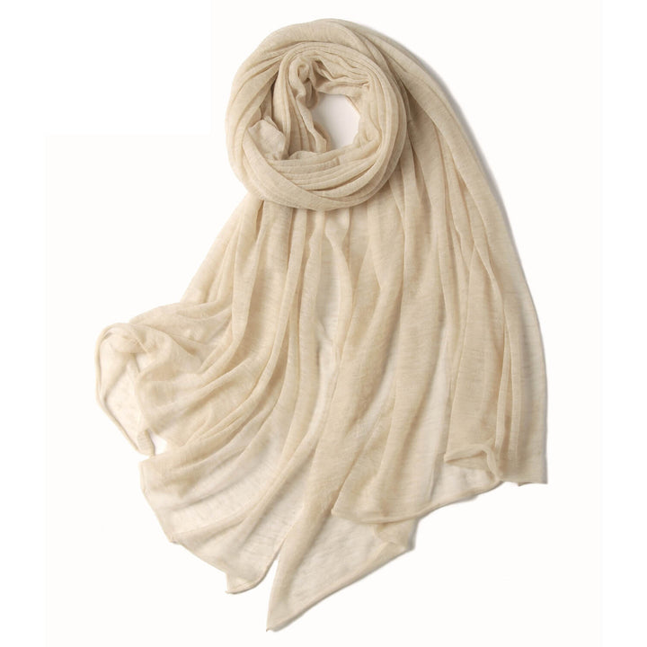 Women's Lightweight Draped Soft Sheer 100% Cashmere Long Scarf for All-Season CP061